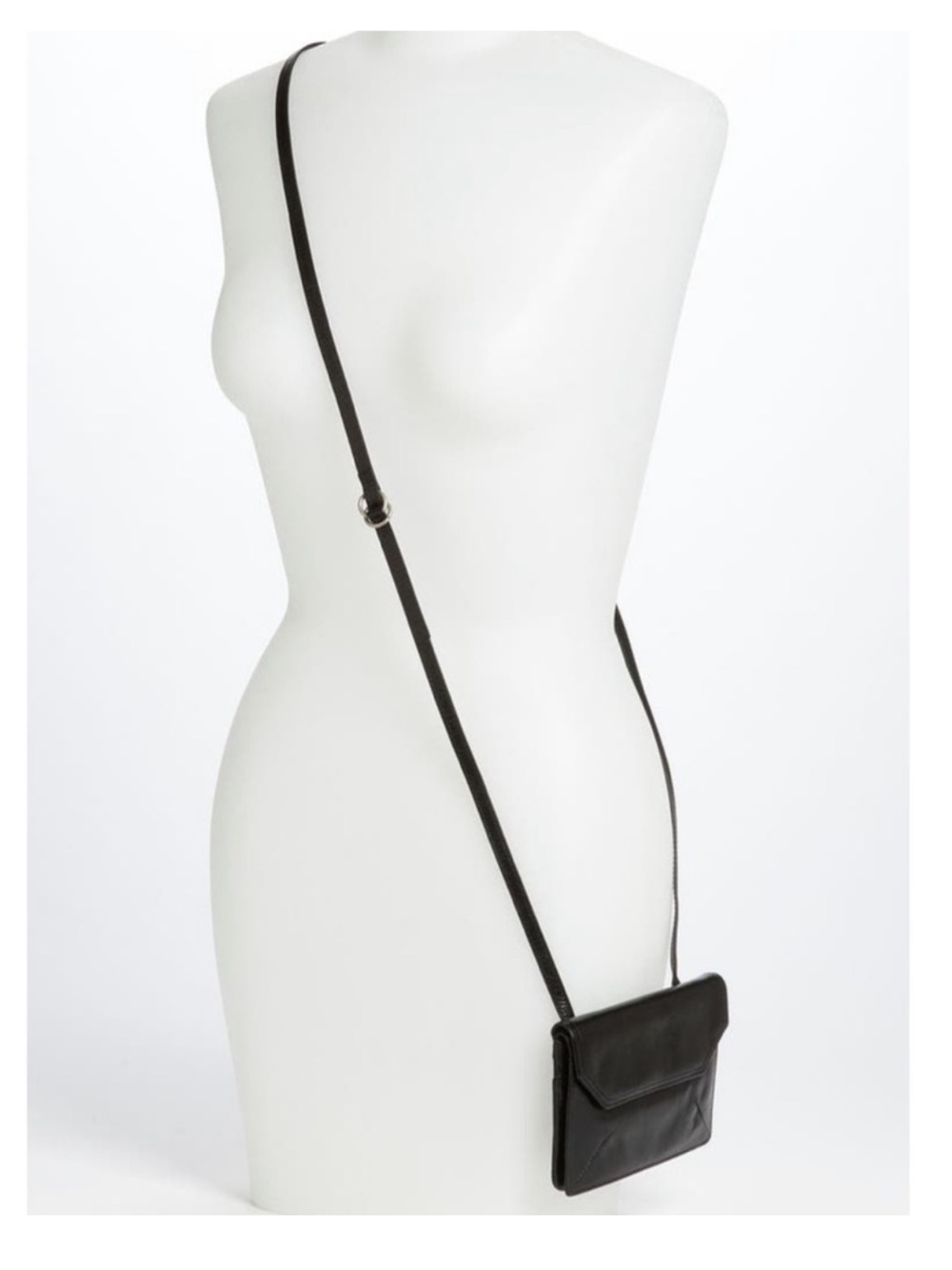 HOBO Black Leather Poppy Crossbody Wallet Bag